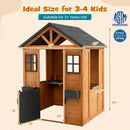 Kids Outdoor Playhouse with Sink Spruce Wooden Cottage with Half Door by DirectDeals