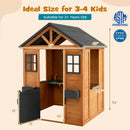 Kids Outdoor Playhouse with Sink Spruce Wooden Cottage with Half Door by LJGDeals