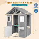 Kids Outdoor Playhouse with Sink Spruce Wooden Cottage with Half Door by DirectDeals