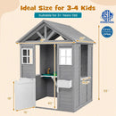 Kids Outdoor Playhouse with Sink Spruce Wooden Cottage with Half Door by LJGDeals