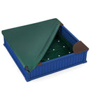 Kids Outdoor Sandbox with Oxford Cover and 4 Corner Seats by LJGDeals