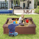Kids Outdoor Sandbox with Oxford Cover and 4 Corner Seats by LJGDeals