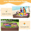 Kids Outdoor Sandbox with Oxford Cover and 4 Corner Seats by LJGDeals