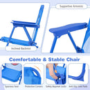 Kids Outdoor Table and Chair Set with 2 Folding Chairs and Height Adjustable Umbrella by LJGDeals