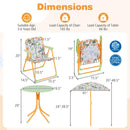 Kids Outdoor Table and Chair Set with 2 Folding Chairs and Height Adjustable Umbrella by LJGDeals