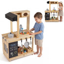 Wooden Mud Kitchen Playset with Stove and Chalkboard by LJGDeals