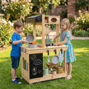 Wooden Mud Kitchen Playset with Stove and Chalkboard by LJGDeals