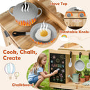 Wooden Mud Kitchen Playset with Stove and Chalkboard by LJGDeals