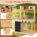 Wooden Mud Kitchen Playset with Stove and Chalkboard by LJGDeals