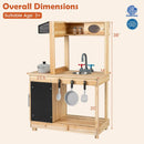 Wooden Mud Kitchen Playset with Stove and Chalkboard by LJGDeals