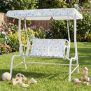 Kids Patio Swing 2-Seater Outdoor Porch Swing Lounge Chair with Adjustable Canopy by LJGDeals