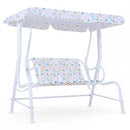 Kids Patio Swing 2-Seater Outdoor Porch Swing Lounge Chair with Adjustable Canopy by DirectDeals