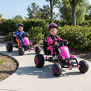 Kids Pedal Go Kart with Steering Wheel and Gear Shifter and Handbrake