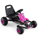 Kids Pedal Go Kart with Steering Wheel and Gear Shifter and Handbrake
