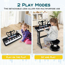 Kids Piano Keyboard 37-Key Kids Toy Keyboard Piano with Microphone for 3+ Kids