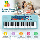 Kids Piano Keyboard 37-Key Kids Toy Keyboard Piano with Microphone for 3+ Kids by LJGDeals