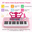 Kids Piano Keyboard 37-Key Kids Toy Keyboard Piano with Microphone for 3+ Kids by LJGDeals