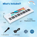 Kids Piano Keyboard 49 Keys Portable Electric Keyboard Piano with 8 Rhythms 8 Tones by LJGDeals