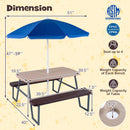 Kids Picnic Table with Benches Seats up to 4