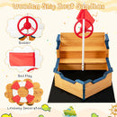 Kids Pirate Boat Wooden Sandbox Children Outdoor Playset by LJGDeals