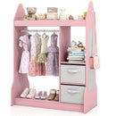Kids Play Armoire Dresser with Cloth Hanger-Pink by LJGDeals
