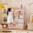Kids Play Armoire Dresser with Cloth Hanger-Pink by LJGDeals