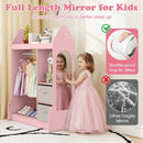 Kids Play Armoire Dresser with Cloth Hanger-Pink by LJGDeals