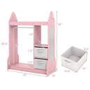 Kids Play Armoire Dresser with Cloth Hanger-Pink by LJGDeals