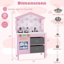 Kids Play Kitchen Children Toy Kitchen Playset with 2 Stoves and Rotation Knobs by LJGDeals