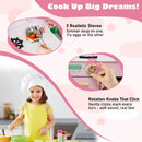 Kids Play Kitchen Children Toy Kitchen Playset with 2 Stoves and Rotation Knobs by LJGDeals