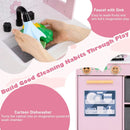 Kids Play Kitchen Children Toy Kitchen Playset with 2 Stoves and Rotation Knobs by LJGDeals
