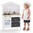 Kids Play Kitchen Children Toy Kitchen Playset with 2 Stoves and Rotation Knobs by LJGDeals