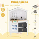 Kids Play Kitchen Children Toy Kitchen Playset with 2 Stoves and Rotation Knobs by LJGDeals