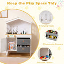 Kids Play Kitchen Children Toy Kitchen Playset with 2 Stoves and Rotation Knobs by LJGDeals