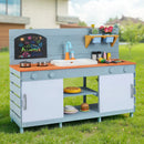 Kids Play Kitchen Set with Stoves for Boys Girls Aged 3-8-Blue by LJGDeals