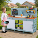 Kids Play Kitchen Set with Stoves for Boys Girls Aged 3-8-Blue by LJGDeals
