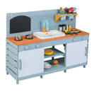 Kids Play Kitchen Set with Stoves for Boys Girls Aged 3-8-Blue by LJGDeals