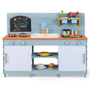 Kids Play Kitchen Set with Stoves for Boys Girls Aged 3-8-Blue by LJGDeals