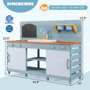 Kids Play Kitchen Set with Stoves for Boys Girls Aged 3-8-Blue by LJGDeals