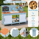 Kids Play Kitchen Set with Stoves for Boys Girls Aged 3-8-Blue