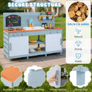 Kids Play Kitchen Set with Stoves for Boys Girls Aged 3-8-Blue by LJGDeals