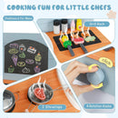 Kids Play Kitchen Set with Stoves for Boys Girls Aged 3-8-Blue by LJGDeals