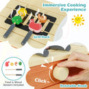Kids Play Kitchen Set Wooden Kitchen Playset Chef Pretend Mud Kitchen-Blue by LJGDeals