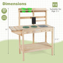 Kids Play Kitchen Set Wooden Kitchen Playset with Stoves for Boys Girls 3+