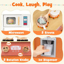 Kids Play Kitchen with Microwave and Rotation Knobs for Girls Boys Aged 3-6 by LJGDeals