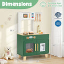 Kids Play Kitchen with Microwave and Rotation Knobs for Girls Boys Aged 3-6