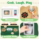 Kids Play Kitchen with Microwave and Rotation Knobs for Girls Boys Aged 3-6 by LJGDeals