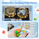 Kids Play Kitchen with Stoves and Faucet for Girls Boys Aged 3-6 by LJGDeals