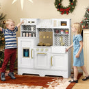 Kids Play Kitchen with Stoves and Faucet for Girls Boys Aged 3-6 by LJGDeals