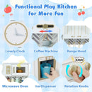 Kids Play Kitchen with Stoves and Faucet for Girls Boys Aged 3-6 by LJGDeals